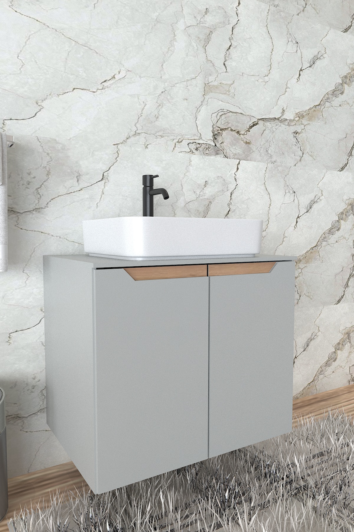 Montes Çanak Lavabo Altı Dolap, Banyo Dolabı - Banyo Dolabı - Görsel 3