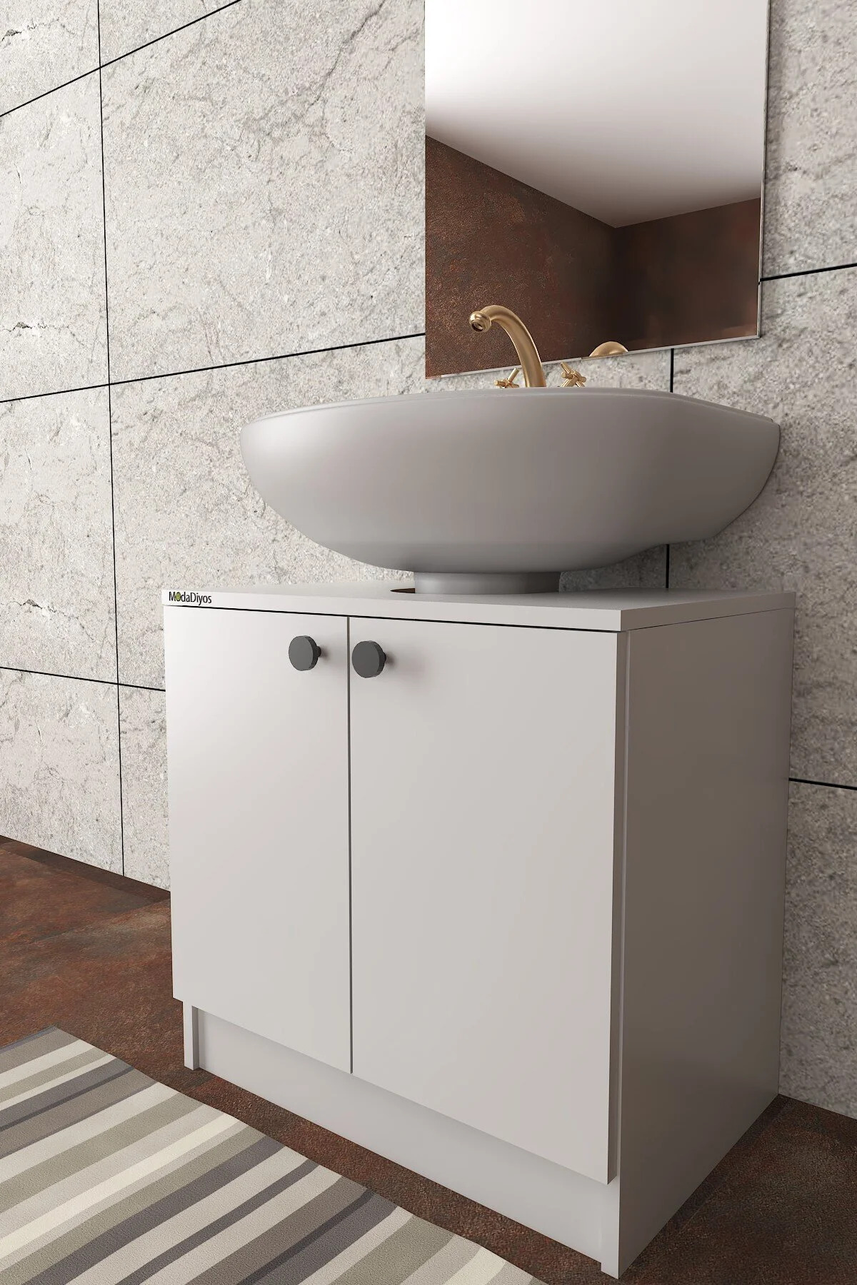 Modelisa Lavabo Altı Dolap, Banyo Dolabı - Mdf - Banyo Mobilyası | ModaDiyos