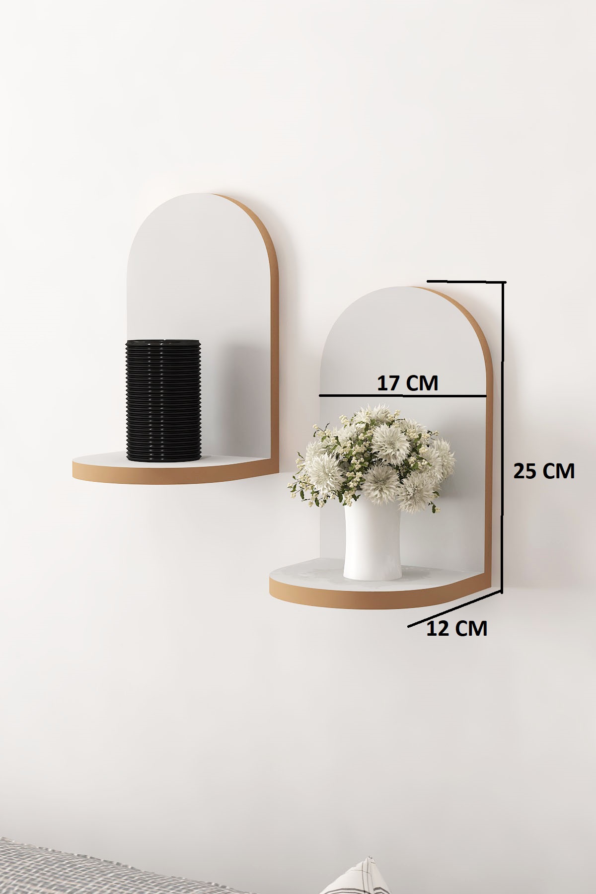 Dekoratif Duvar Rafı 25x 17 x 12 (2 ADET ) Raf - Kitaplık / Raf Sistemi - Görsel 3