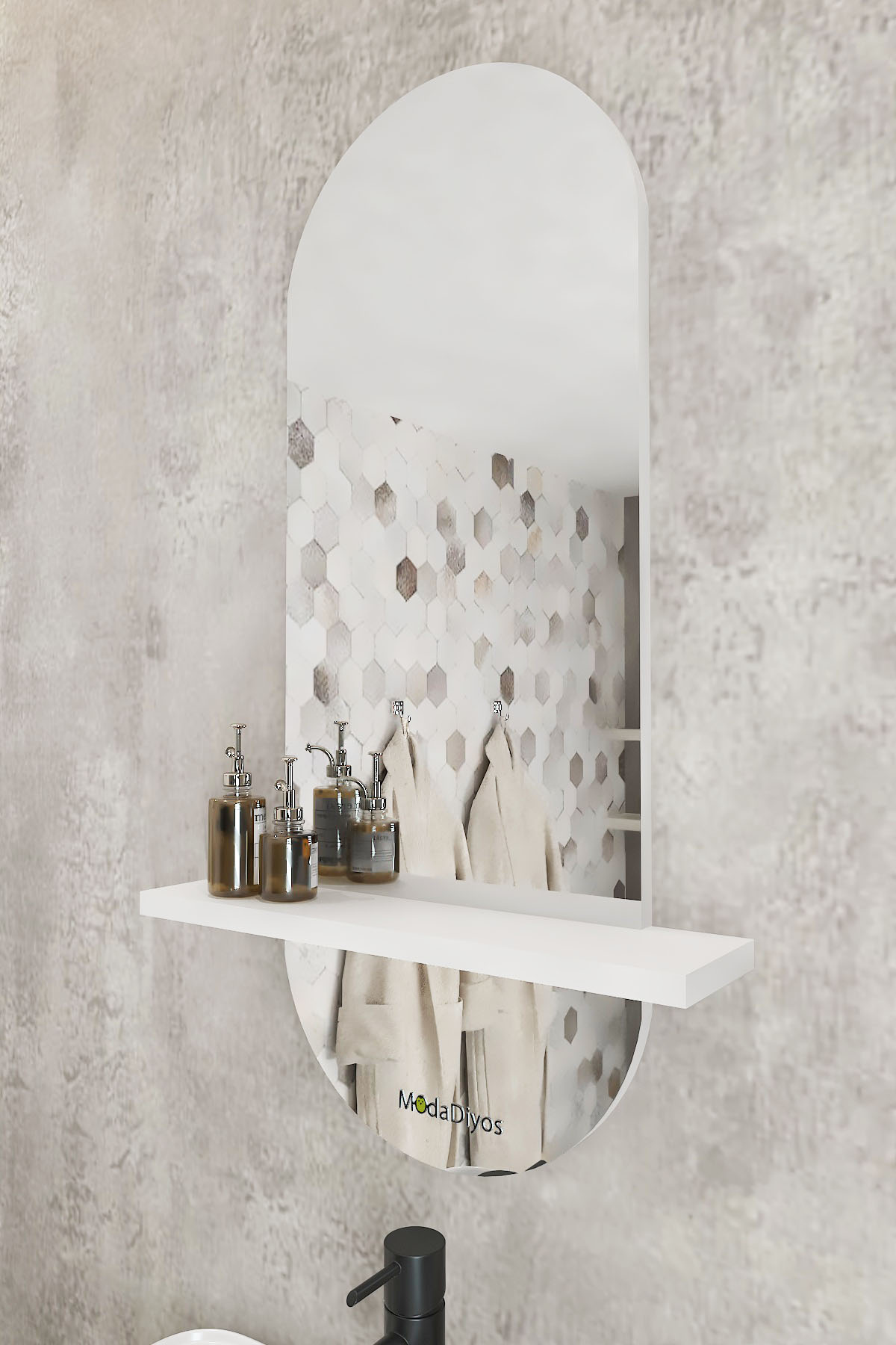 Rinat Dekoratif Banyo Aynası - Banyo Dolabı - Görsel 3