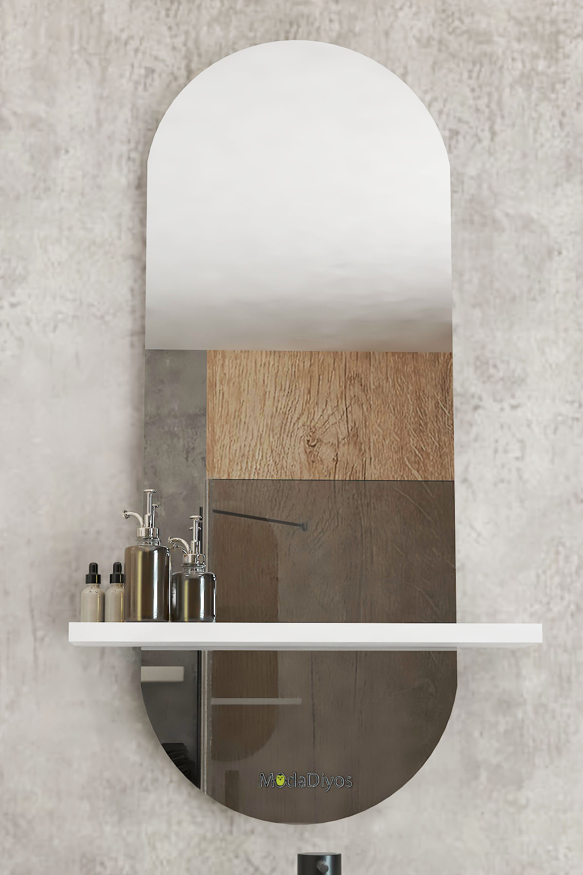 Rinat Dekoratif Banyo Aynası - Banyo Dolabı - Görsel 2