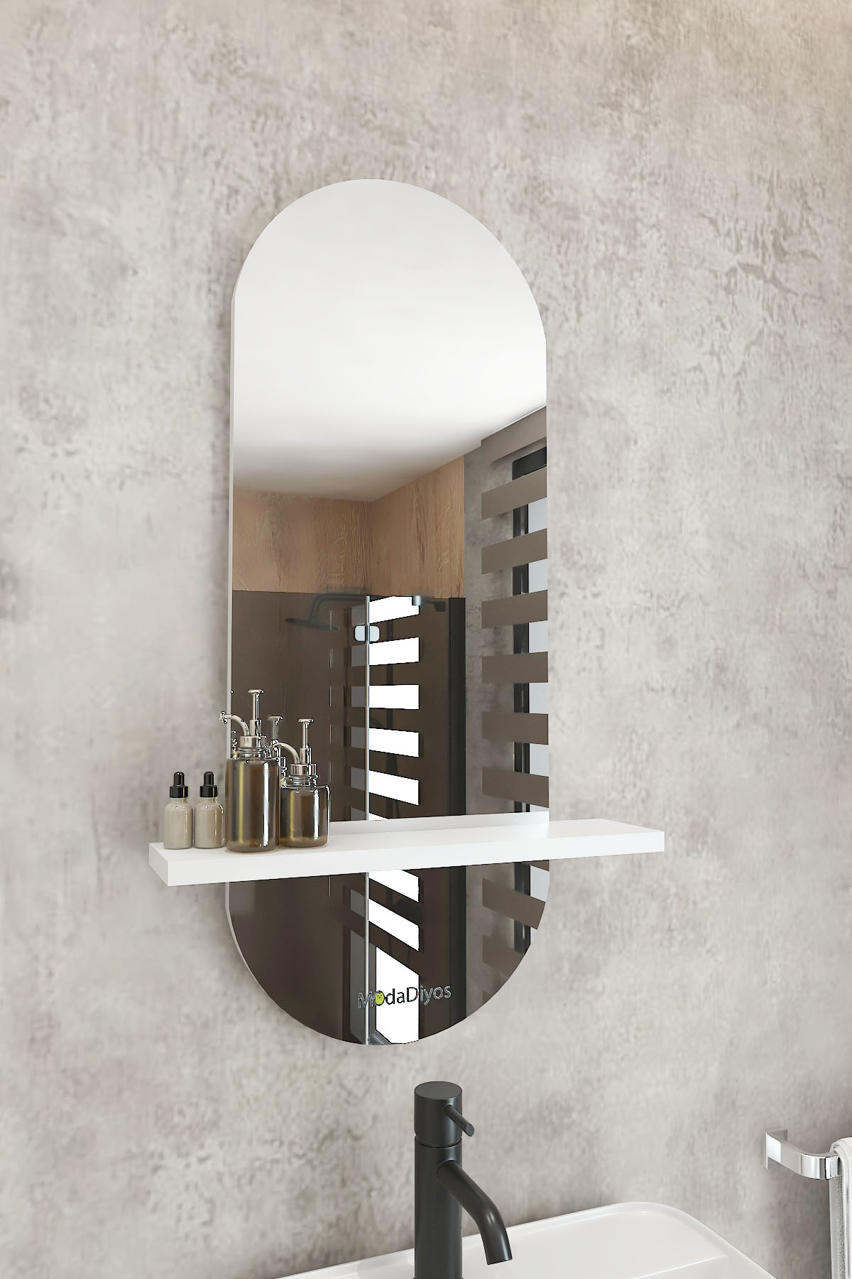 Rinat Dekoratif Banyo Aynası - Banyo Dolabı